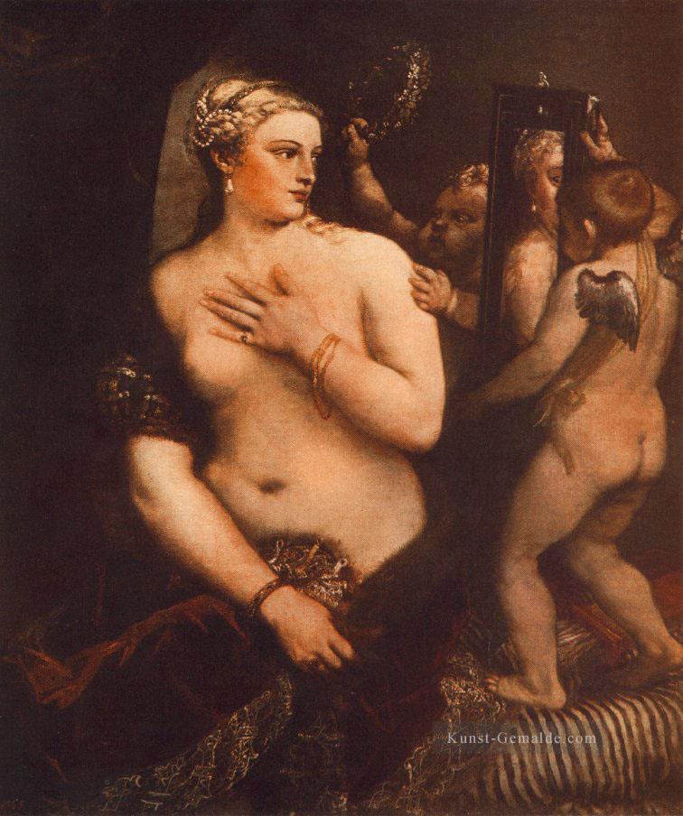 Venus an ihrer Toilette Nacktheit Tizian Ölgemälde